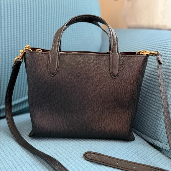 Coach Black Crossbody Bag with Gold Accents - Picture 6 of 13